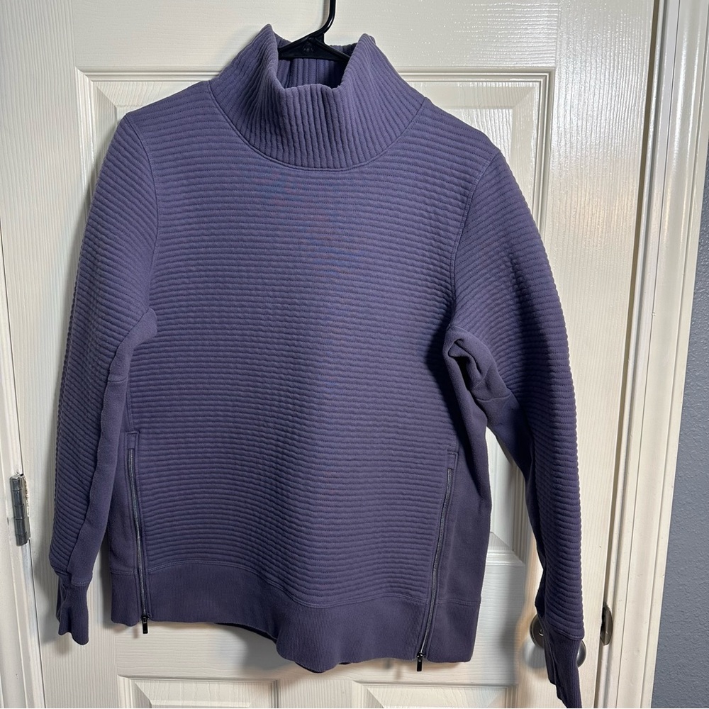 Women’s All in Motion Purple Cowl Neck Sweater, size Large